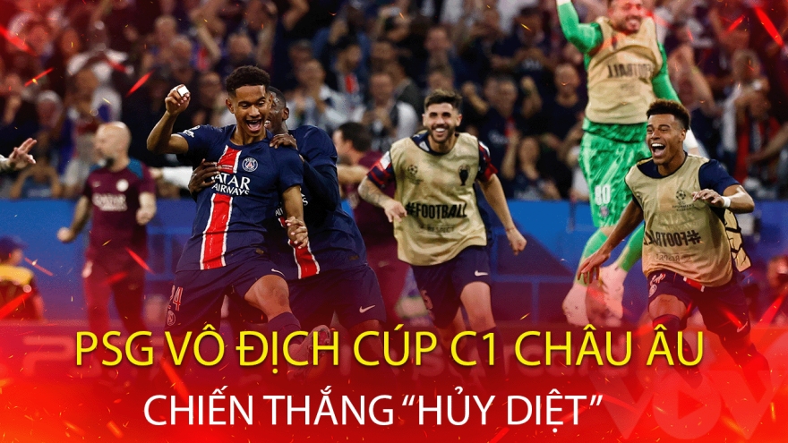 PSG vô địch Cúp C1 châu Âu sau trận "đại thắng" 5-0 trước Inter Milan